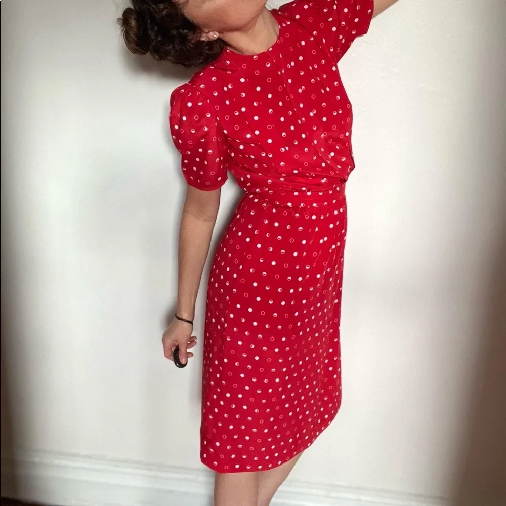 Vintage Petites For Maggy sz 6. Puff sleeves with little shoulder pads. Adorable - Picture 8 of 10